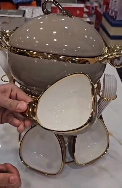 Ivory Gold Royale Serving Set