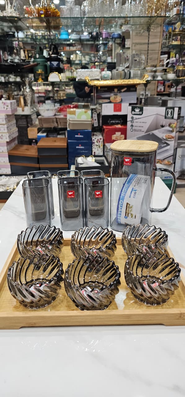 Royal Smoke Serve Set & wooden tray