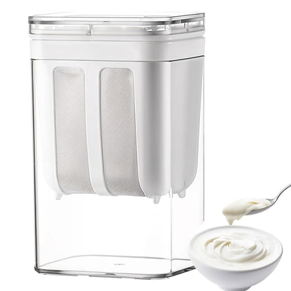Yogurt & Curd Maker – 1100ml Container with Fine Mesh Strainer & Lid  Greek Yogurt, Labneh, Cheese & Thick Curd Separator | BPA-Free & Easy to Use (Curd Maker 1)